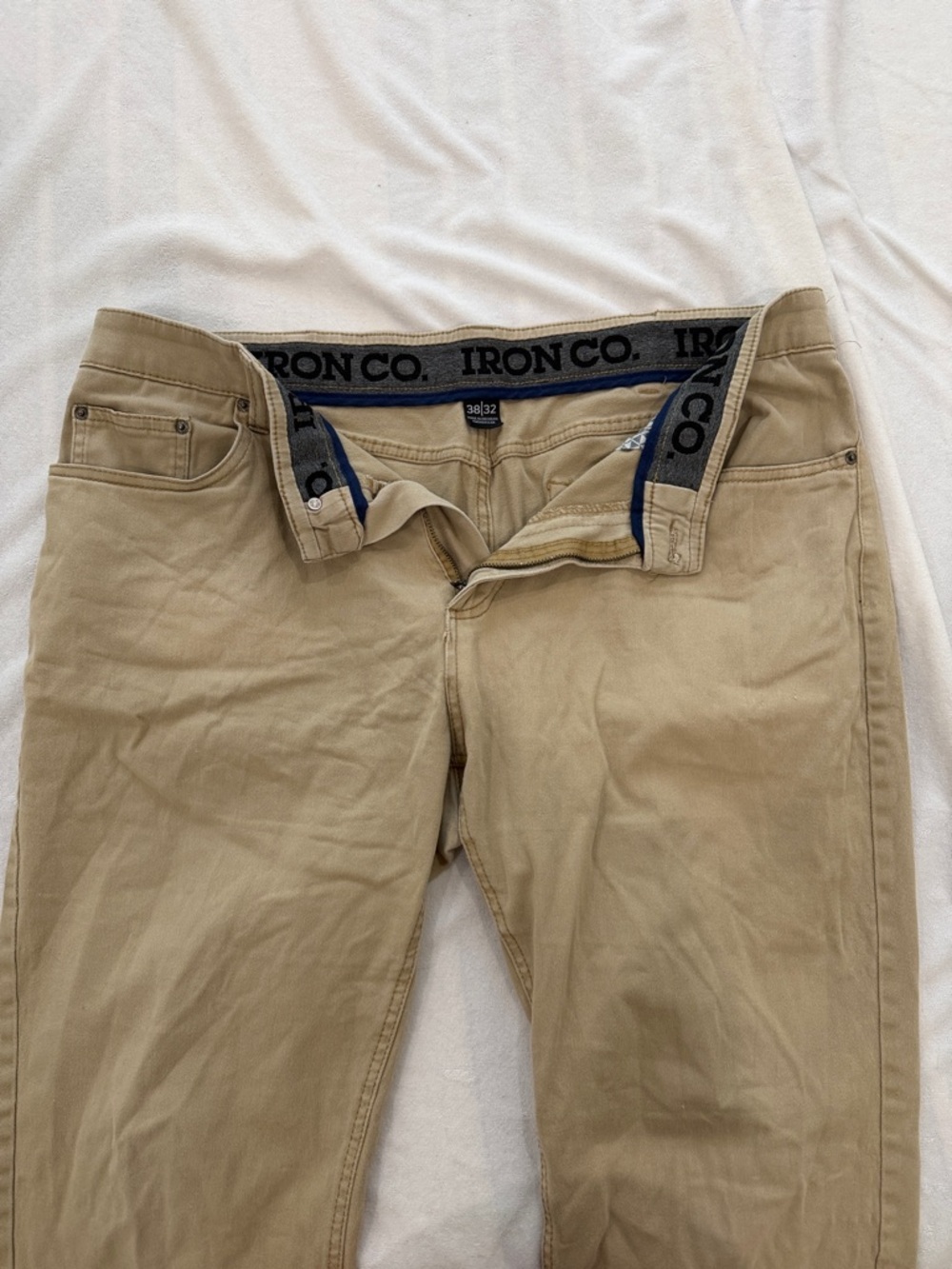 Iron Co. Men's Khaki Stretch Chinos - Tan